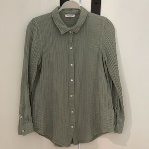 beachlunchlounge Sage Green Button Down Shirt